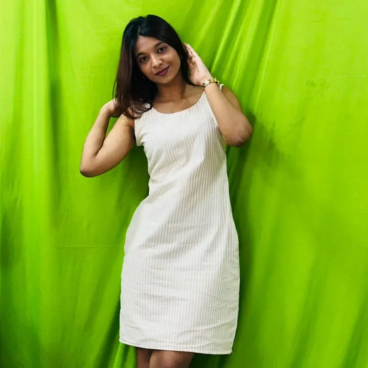 JESSIE STRIPE DRESS (BEIGE) - Master