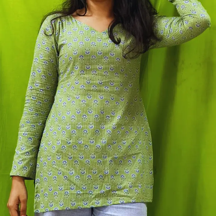 AAROHI FLORAL KURTI (SAGE GREEN) - Master