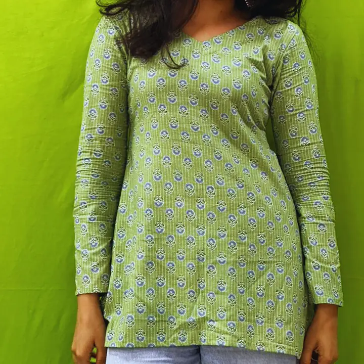 AAROHI FLORAL KURTI (SAGE GREEN) - Master