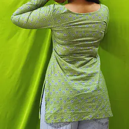 AAROHI FLORAL KURTI (SAGE GREEN) - Master