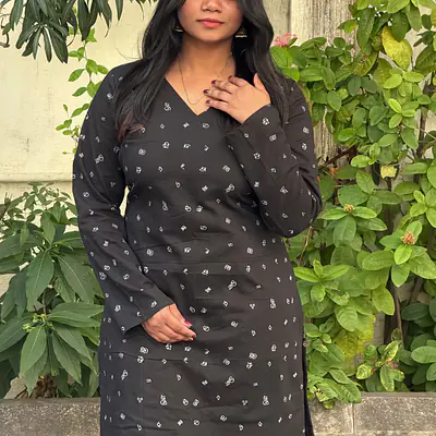 TAMIZH MOZHI KURTI- SLEEVED secondary image