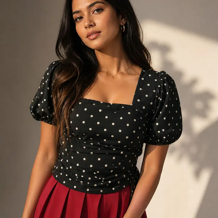 EMILY POLKA DOT TOP - Master