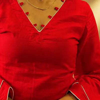 EVARA RED KURTI primary image
