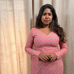AAROHI FLORAL KURTI (PINK) - Master