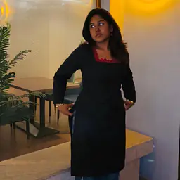 TARA BLACK LACE KURTI - SLEEVES - Master