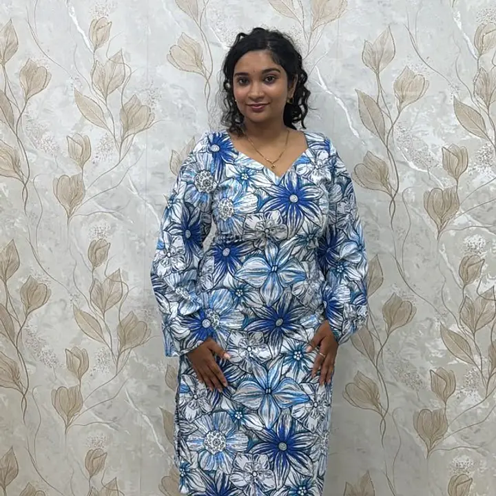 NEELA ALAI FLORAL KURTI- FULL SLEEVE - Master