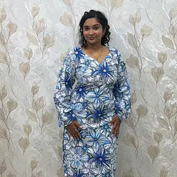 NEELA ALAI FLORAL KURTI- FULL SLEEVE - Master
