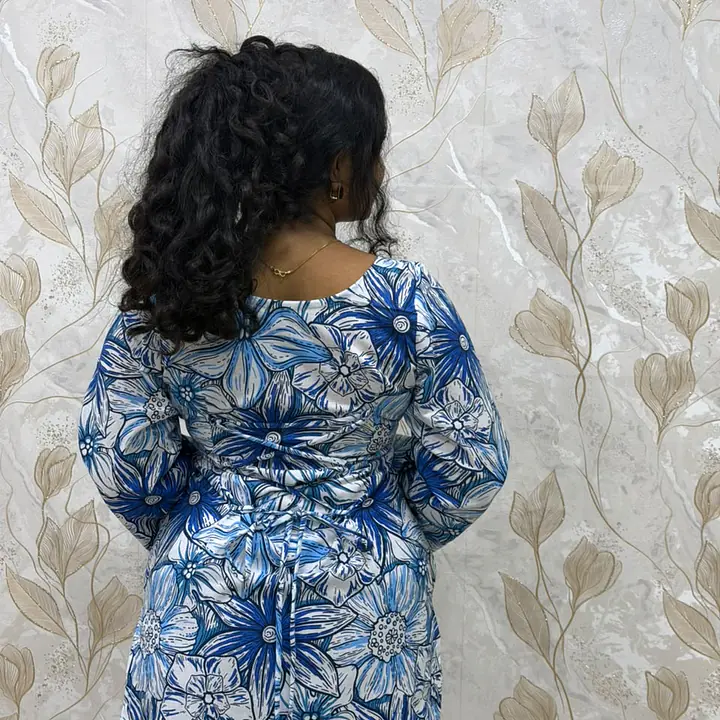 NEELA ALAI FLORAL KURTI- FULL SLEEVE - Master