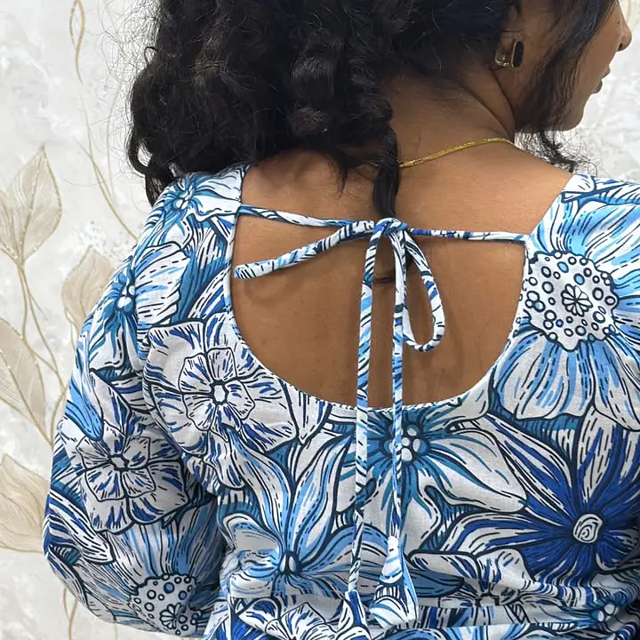 NEELA ALAI FLORAL TOP- FULL SLEEVE - Master
