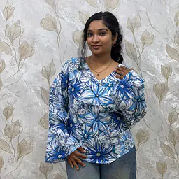 NEELA ALAI FLORAL TOP- FULL SLEEVE - Master