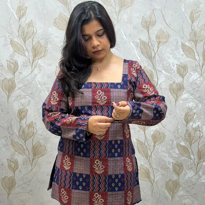 VEENA CORSET BACK KURTI - BLUE - Master