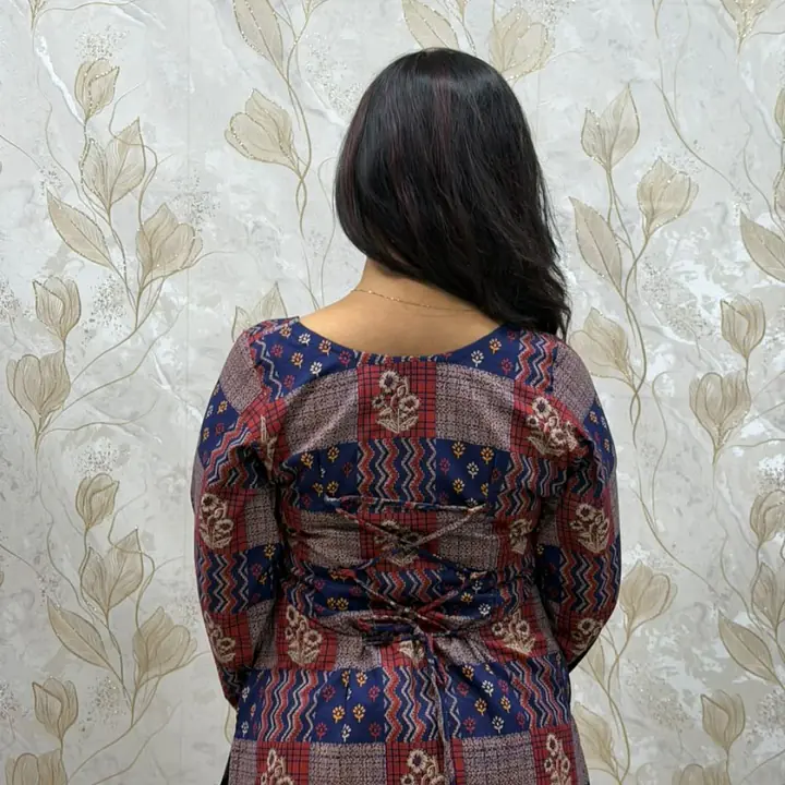 VEENA CORSET BACK KURTI - BLUE - Master