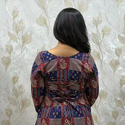 VEENA CORSET BACK KURTI - BLUE - Master
