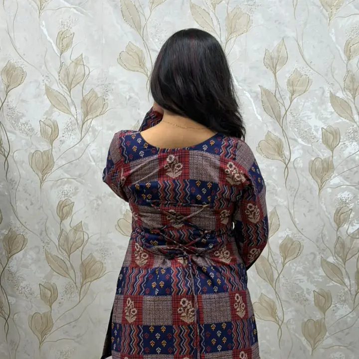 VEENA CORSET BACK KURTI - BLUE - Master