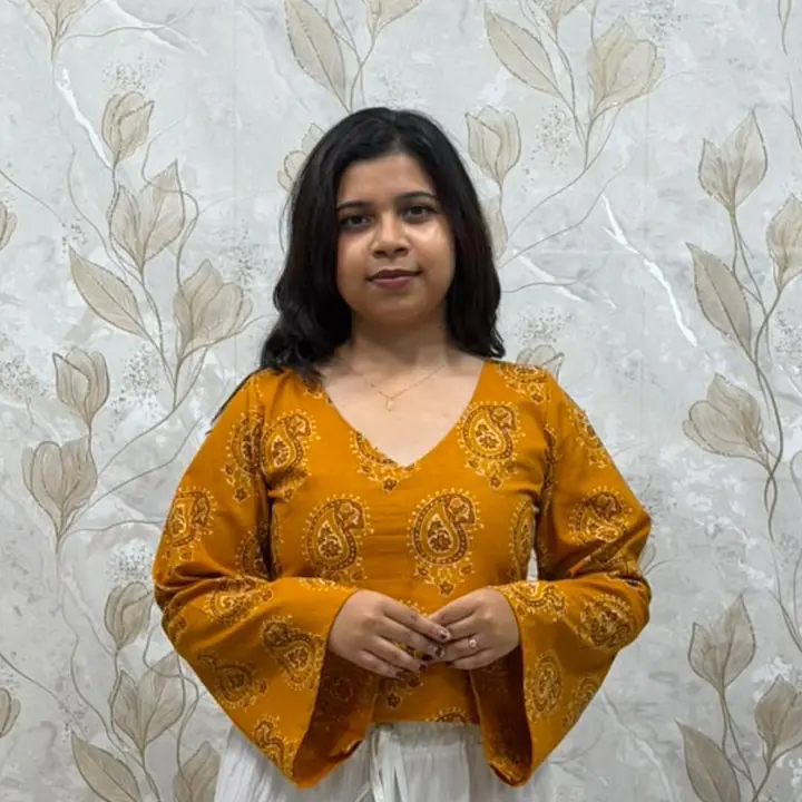 MAANYA BELL SLEEVE TOP- YELLOW - Master