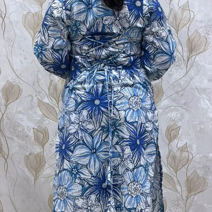NEELA ALAI FLORAL LONG KURTI- BELL SLEEVE - Master