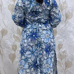 NEELA ALAI FLORAL LONG KURTI- BELL SLEEVE - Master
