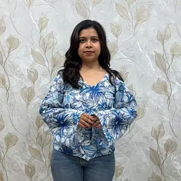 NEELA ALAI FLORAL TOP- BELL SLEEVE - Master