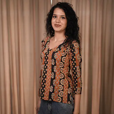 APOORVA GOLDEN BROWN TOP secondary image