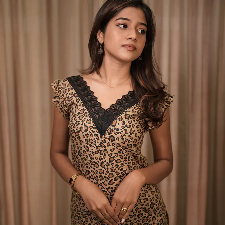 LARA LEOPARD LACE KURTI - Master