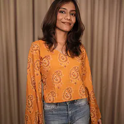 MAANYA BELL SLEEVE TOP- YELLOW - Master