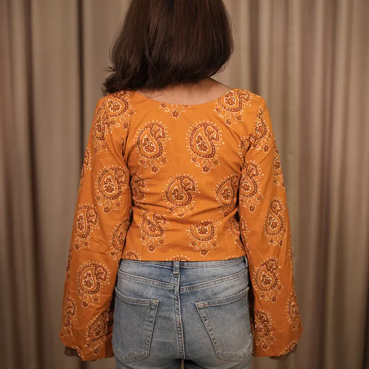 MAANYA BELL SLEEVE TOP- YELLOW - Master