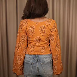 MAANYA BELL SLEEVE TOP- YELLOW - Master