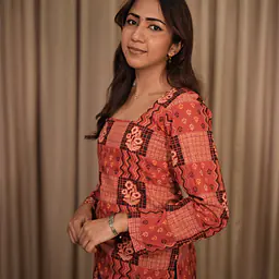 VEENA CORSET BACK KURTI - RED - Master