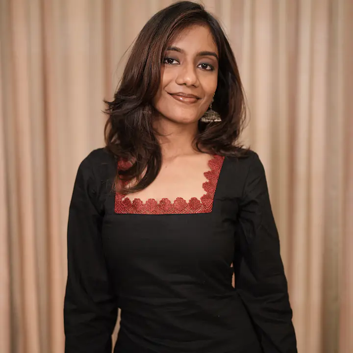 TARA BLACK LACE KURTI - SLEEVES - Master
