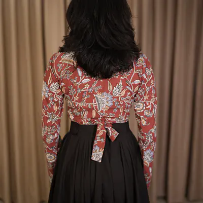 TERRACOTTA WRAP TOP-RUSTIC RED secondary image