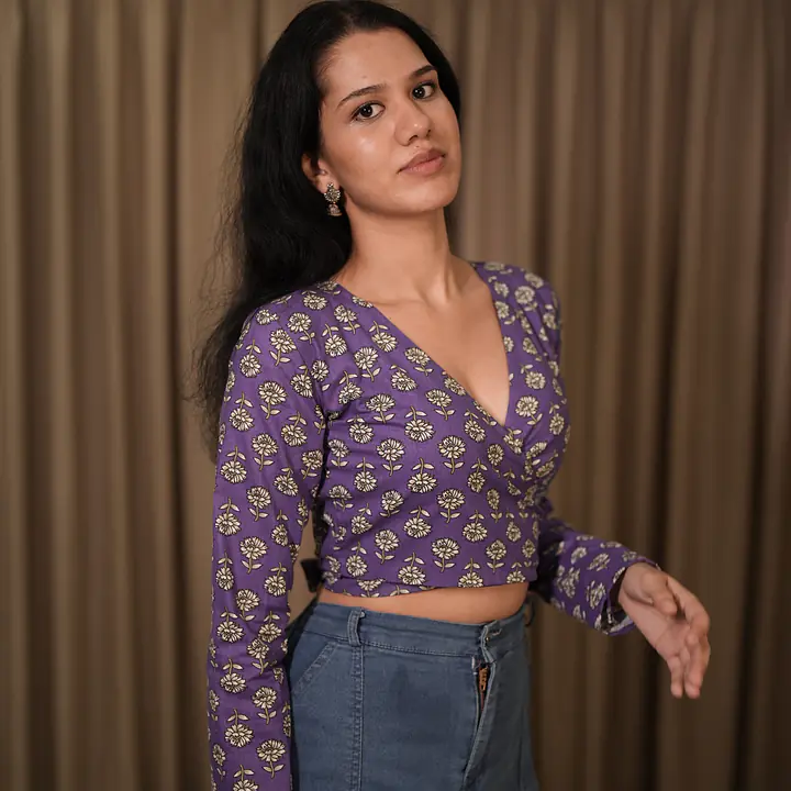 RUMI WRAP TOP-PURPLE - Master