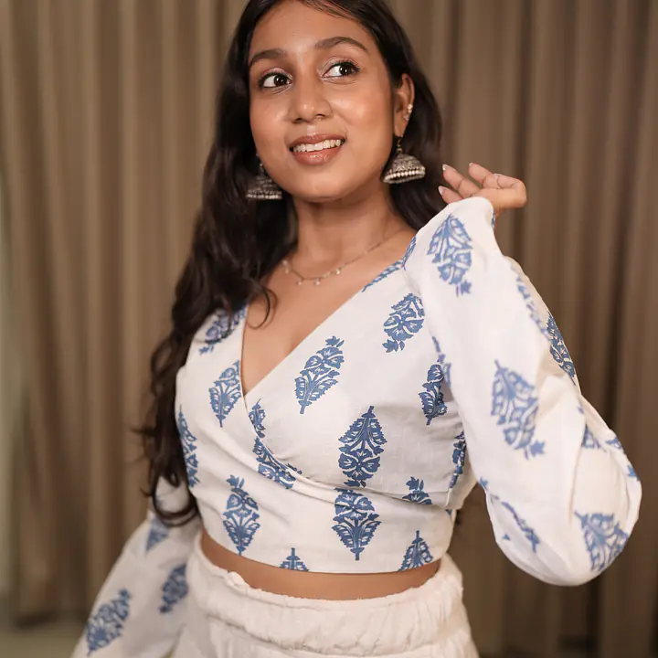Noor Wrap Top WRAP TOP-WHITE - Master
