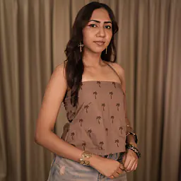 MOCHA PLAMS HALTER TOP - Master