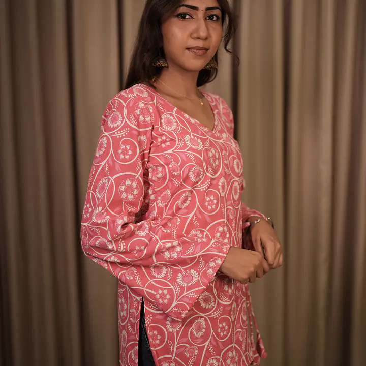 Raashi Pink Bell Sleeve Kurti - Master