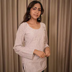 Zaya Stripes Kurti- Lavender - Master